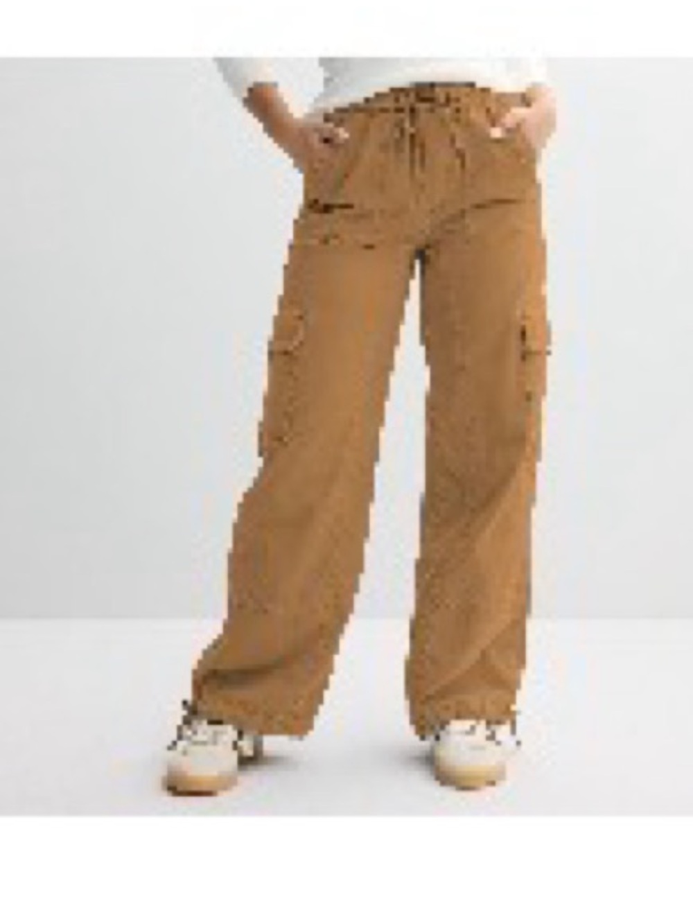 SO Wide-Leg Cargo Pants in Camel Brown NWOT